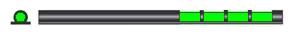 Мушка оптоволоконная модели Hunting Bead EasyHit (2.5 mm x 71 mm - Green).